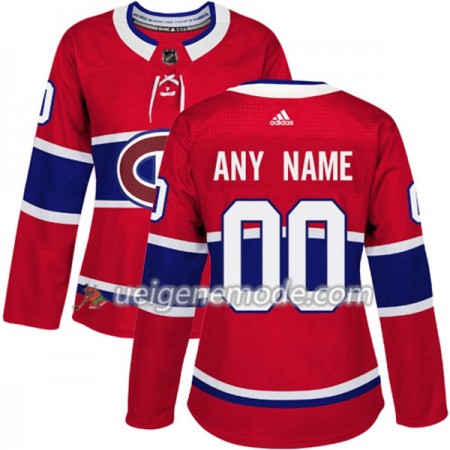 Dame Eishockey Montreal Canadiens Custom Adidas 2017-2018 Rot Authentic